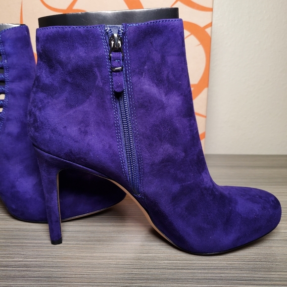 Via Spiga Bleu Purple Suede Ankle Boot Brand new in Box Size 10 - Picture 2 of 5